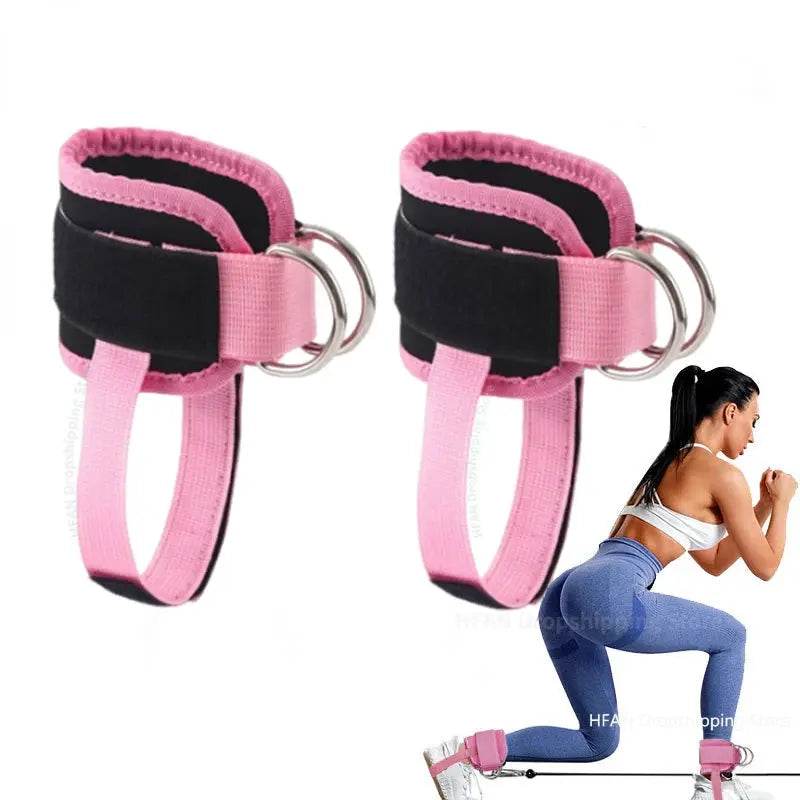 Pink Ankle Straps for Cable Machines Comfortable & Durable - Fit2Great