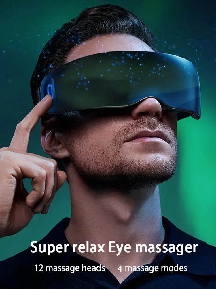 Super Relax Eye Massager – 12-Head Heat & Vibration Therapy - Fit2Great