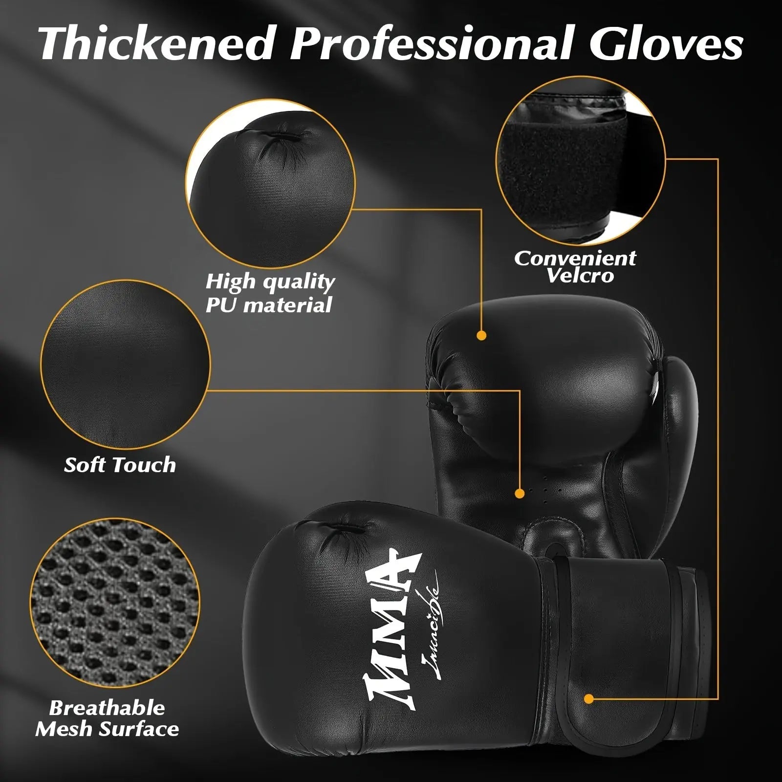 4ft PU Heavy Hanging Punching Bag Set for Adults - Includes 12oz Gloves, Reflex Ball, Wristband - Black PVC Kicking Bag for Karate, Kickboxing, Boxing Training Home Gym (Unfilled), Boxing Training Equipment Fit2Great