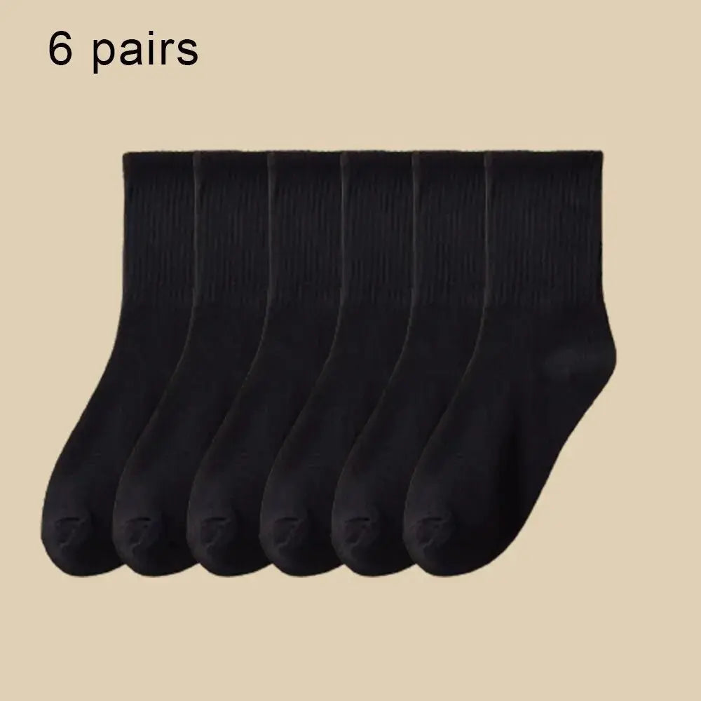 6 Pairs Women’s Mid Socks – Soft, Breathable & Comfortable - Fit2Great
