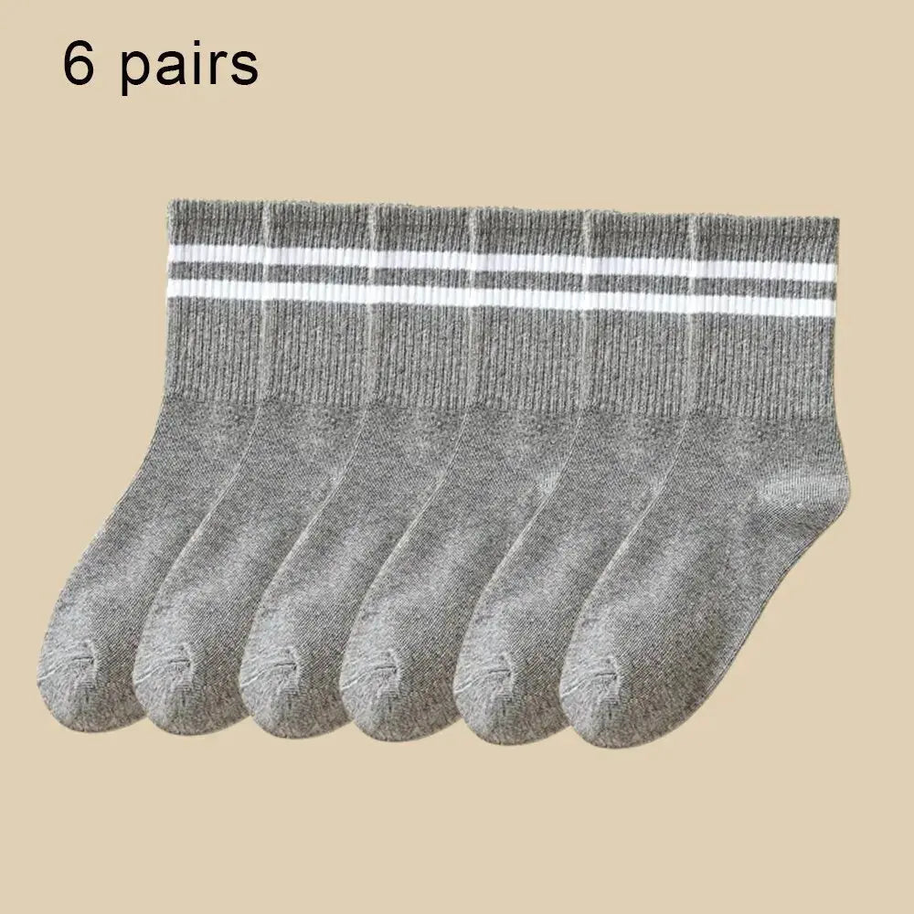 6 Pairs Women’s Mid Socks – Soft, Breathable & Comfortable - Fit2Great
