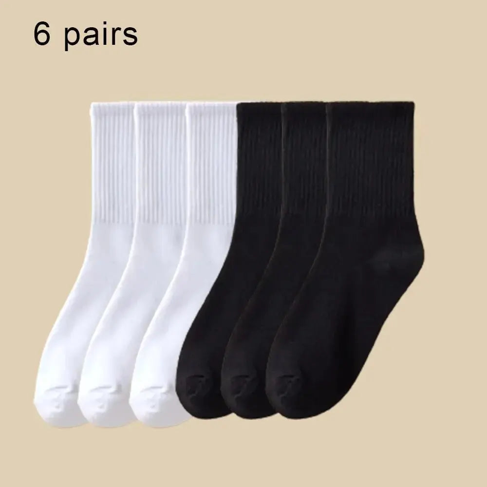 6 Pairs Women’s Mid Socks – Soft, Breathable & Comfortable - Fit2Great