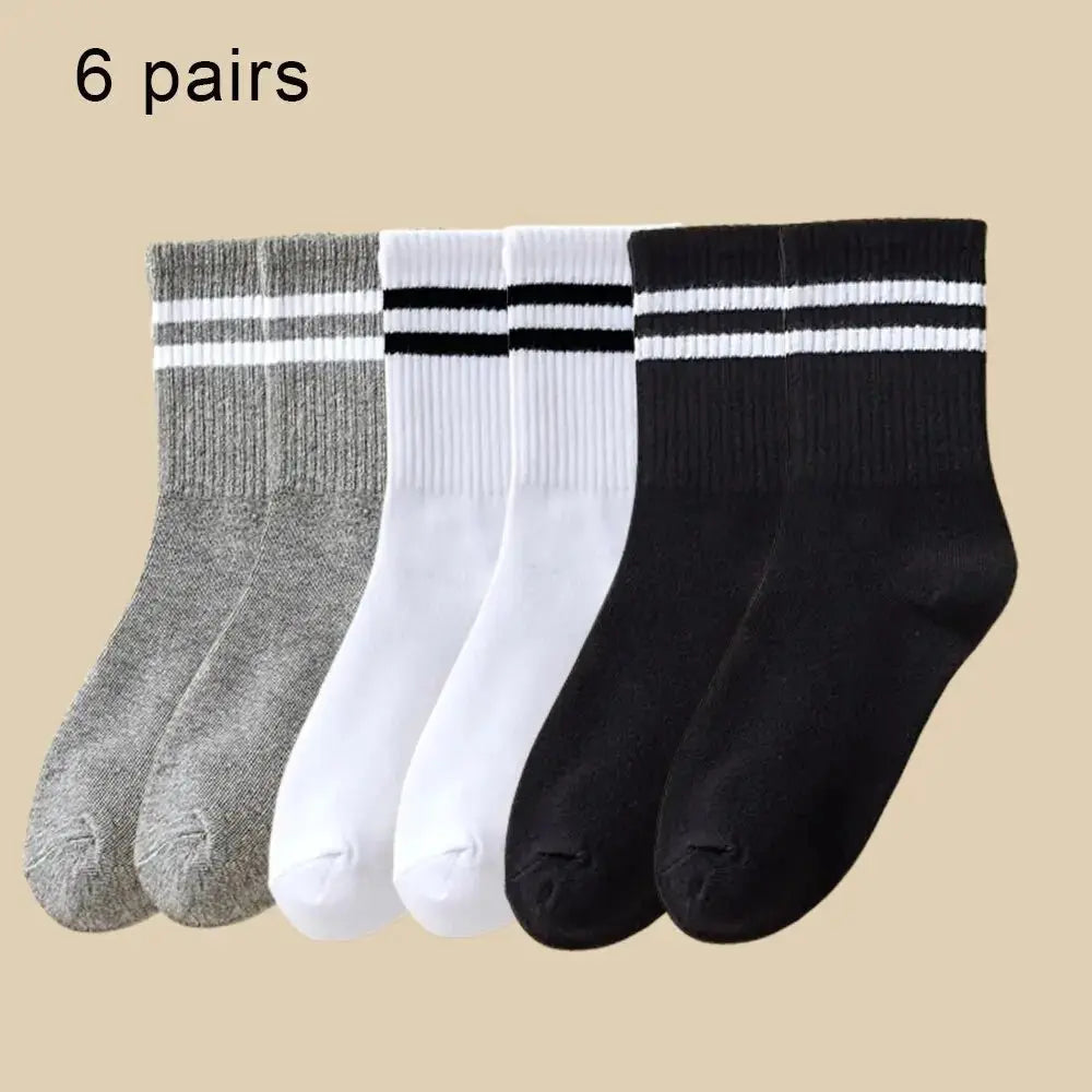 6 Pairs Women’s Mid Socks – Soft, Breathable & Comfortable - Fit2Great