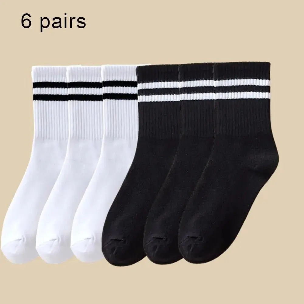 6 Pairs Women’s Mid Socks – Soft, Breathable & Comfortable - Fit2Great