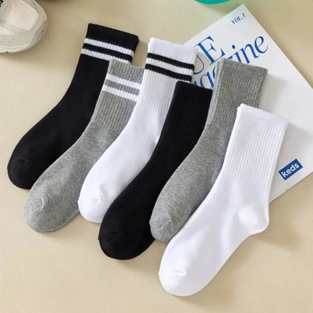 6 Pairs Women’s Mid Socks – Soft, Breathable & Comfortable - Fit2Great