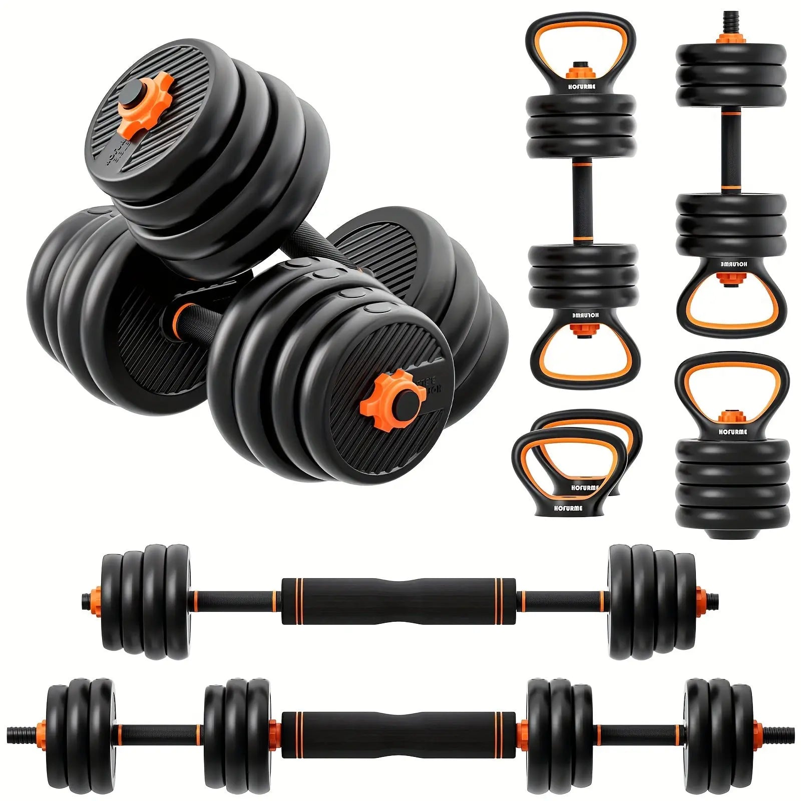 Adjustable Dumbbells Set, 77lbs/55lbs/33lbs 4 In1 Weight Dumbbells Set With Connector Used As Barbell, Kettlebells, Push Up Stand, Fitness Exercises For Home Gym Suitable Men & Women Fit2Great