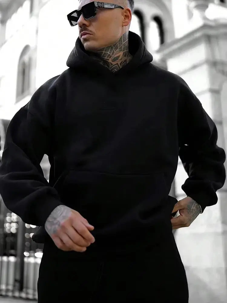 Autumn and Winter Fashion English Letter Printed Hoodie 100% Cotton High Quality Men's Casual Sports and Fitness Clothing Fit2Great