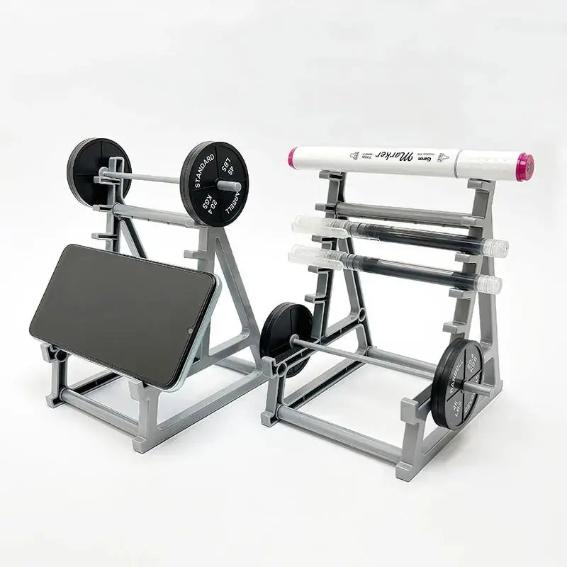 Barbell Design Desk Organizer For Pens Glasses, Smartphones Notebooks Mini Gym Equipment Office Decor Cool Stationery Gift Fit2Great