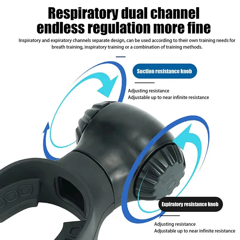 Breathing Trainer Lung Respirator Fitness Equipment Respiratory Silicone High Altitude Training Outdoor Expiratory Exercise Tool Fit2Great