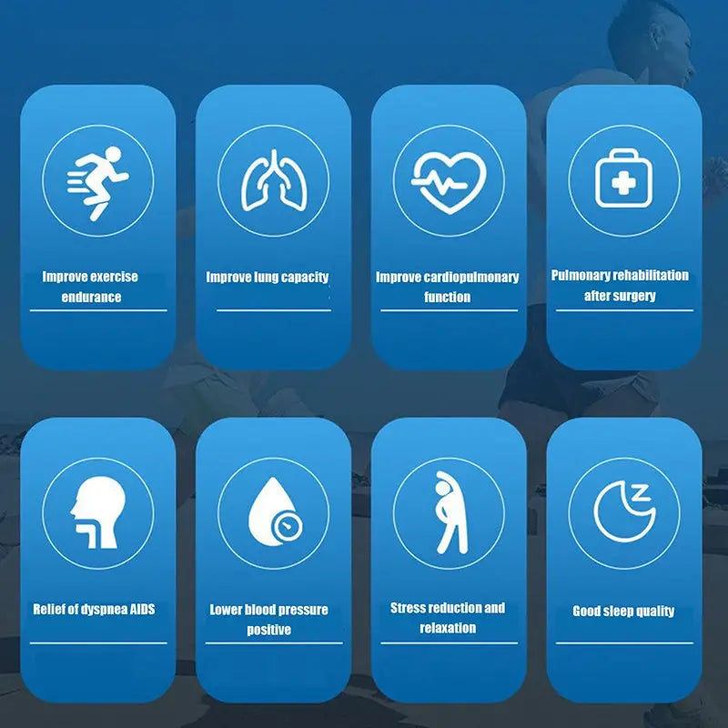 Breathing Trainer Lung Respirator Fitness Equipment Respiratory Silicone High Altitude Training Outdoor Expiratory Exercise Tool Fit2Great