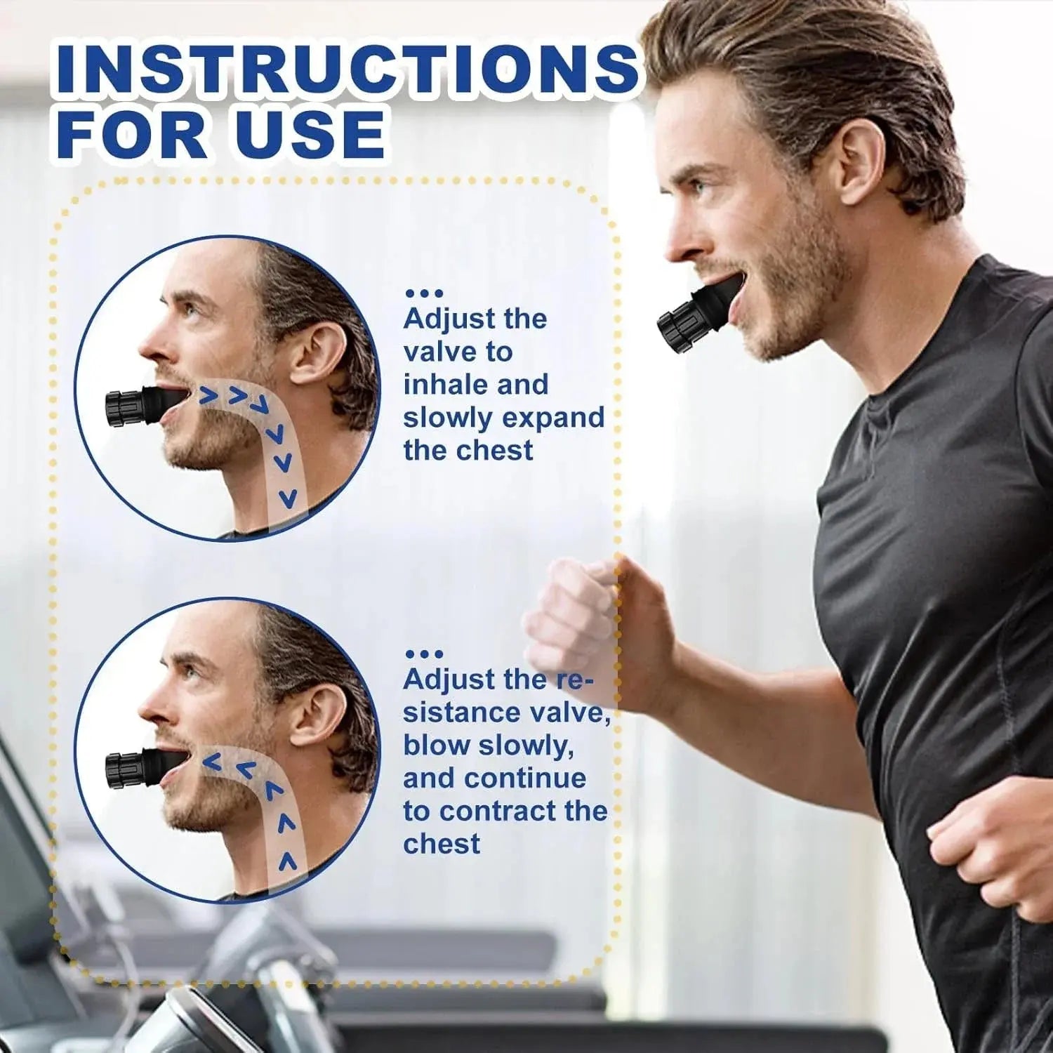 Breathing Trainer | Adjustable Respiratory Muscle Training Device