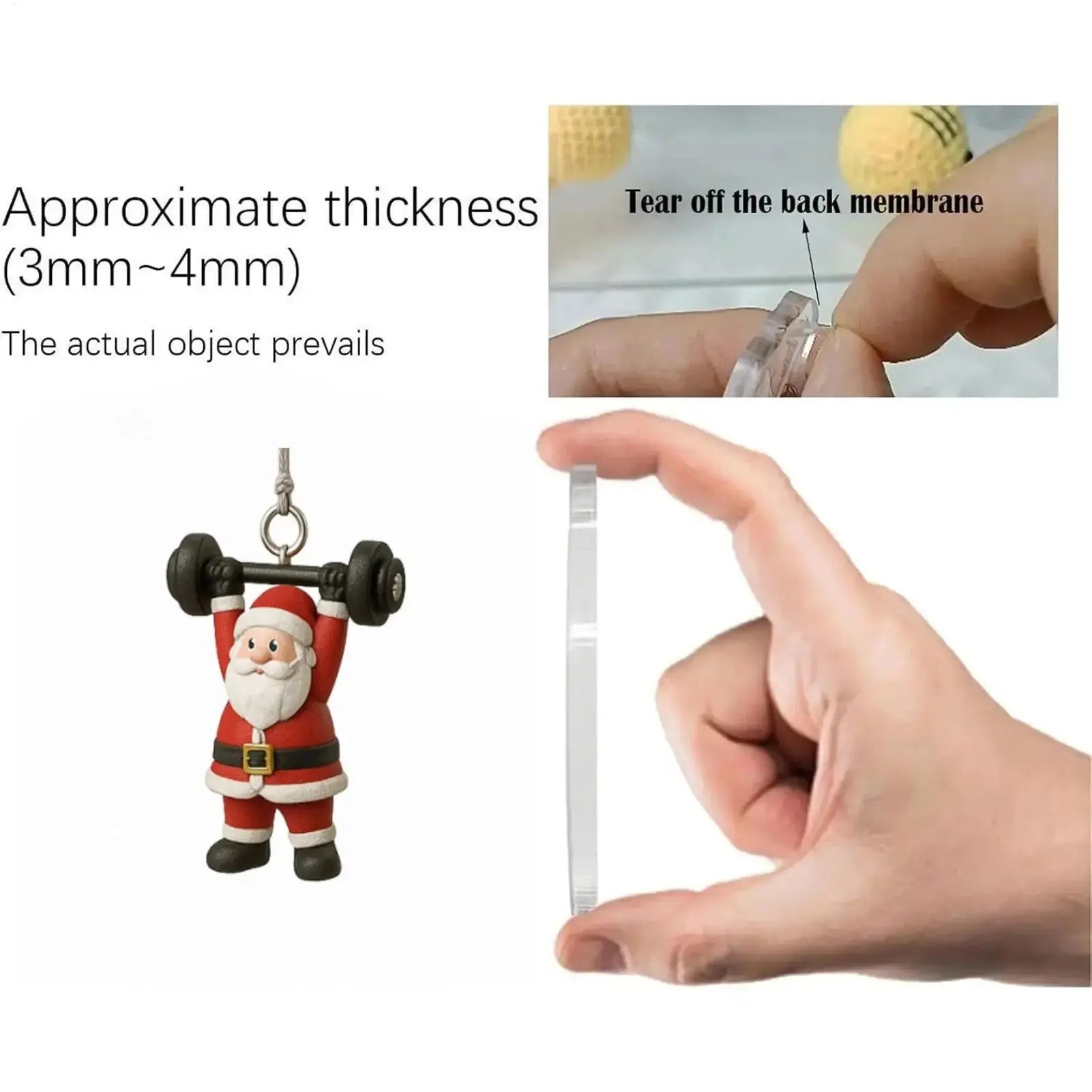 Christmas Countdown Calendar 2D Acrylic Ornament 24 Days Fitness Gear Christmas Decoration for Winter Holiday Party Home Gym Fit2Great