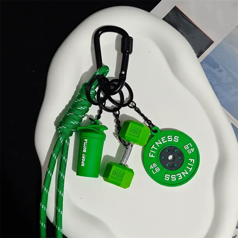 Dopamine Fitness Series Pendant D-shaped Buckle Detachable Barbell Plates Key Chain Creative Barbell Plates Fit2Great