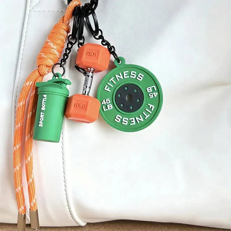 Dopamine Fitness Series Pendant D-shaped Buckle Detachable Barbell Plates Key Chain Creative Barbell Plates Fit2Great