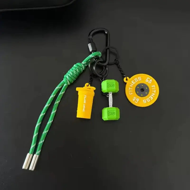 Dopamine Fitness Series Pendant D-shaped Buckle Detachable Barbell Plates Key Chain Creative Barbell Plates Fit2Great