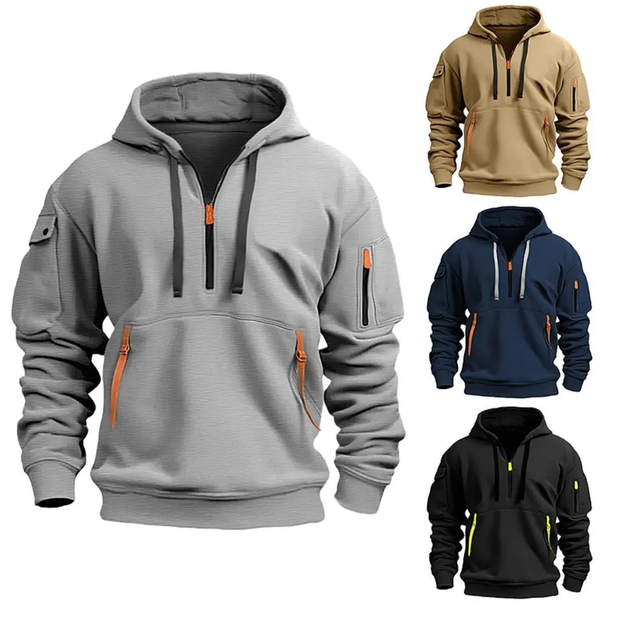 Dropped Shoulder Hooded Sweatshirt - Fit2Great
