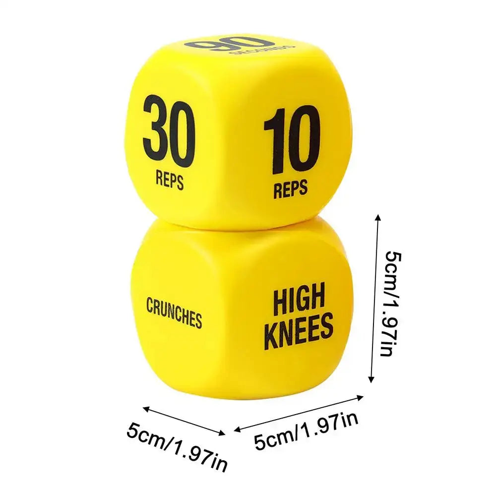 Fitness Dice 1-Pair Exercise Dice Game Workout Equipment Funny Strength Training Equipment for Women Teens Squats Push Up Sports Fit2Great