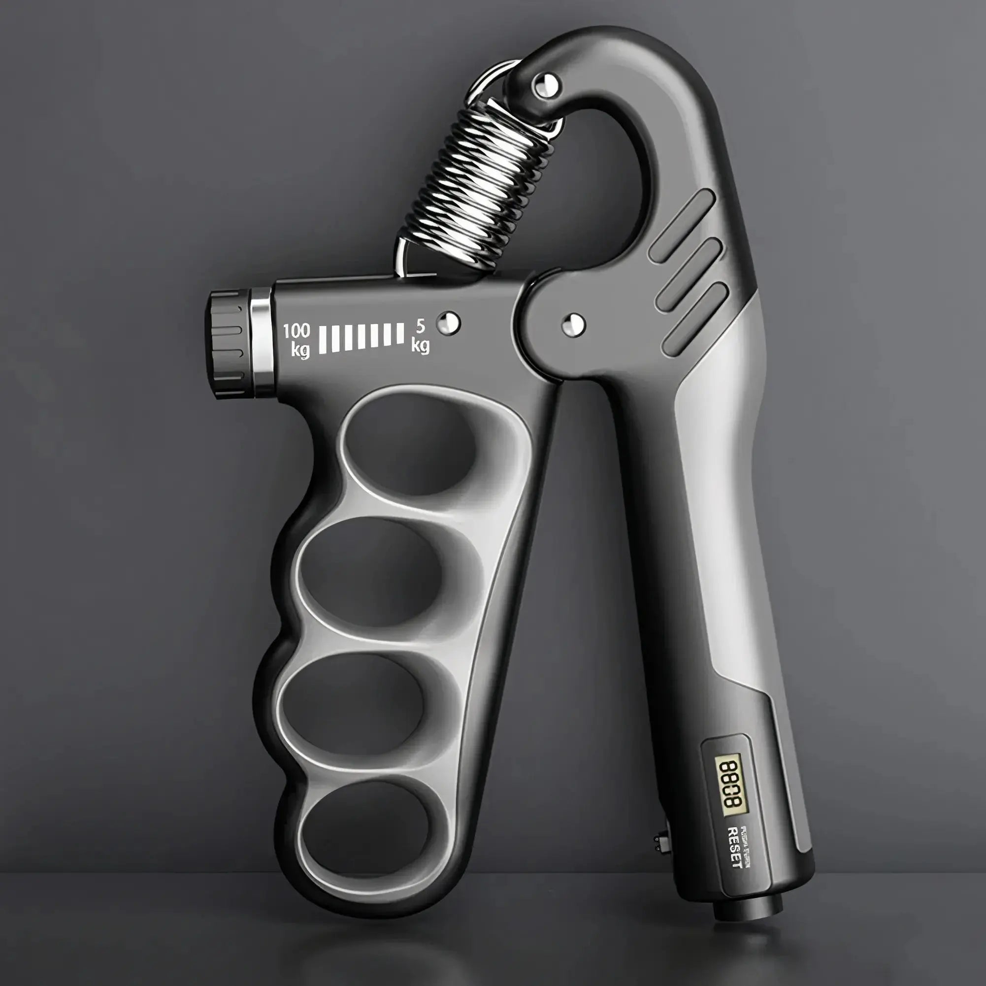 "FlexGrip grey hand strengthener for wrist and forearm workout"