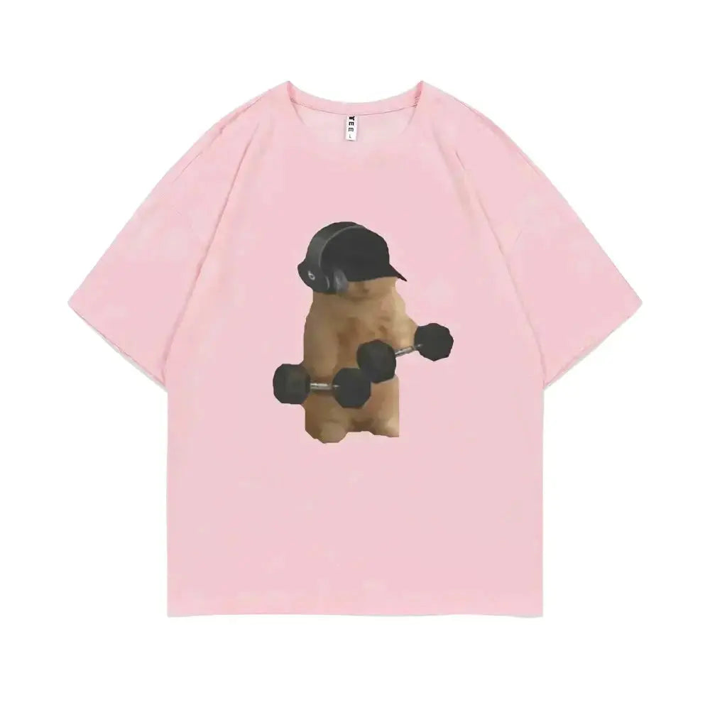 Funny Gym Cat Meme Printed Tshirt Sam Sulek Fitness Pump Cover Memes T-shirts Women Casual T Shirt Summer Clothing Fit2Great