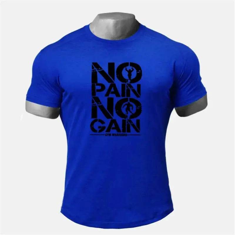Gym Clothing Men workout T Shirt NO PAIN NO GAIN - Fit2Great