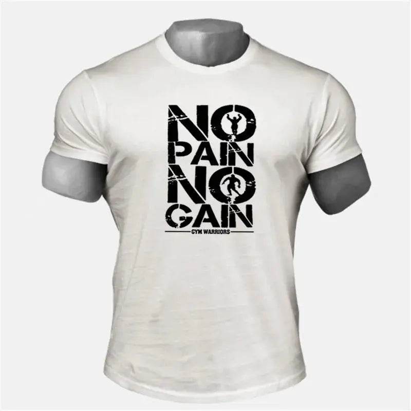 Gym Clothing Men workout T Shirt NO PAIN NO GAIN - Fit2Great