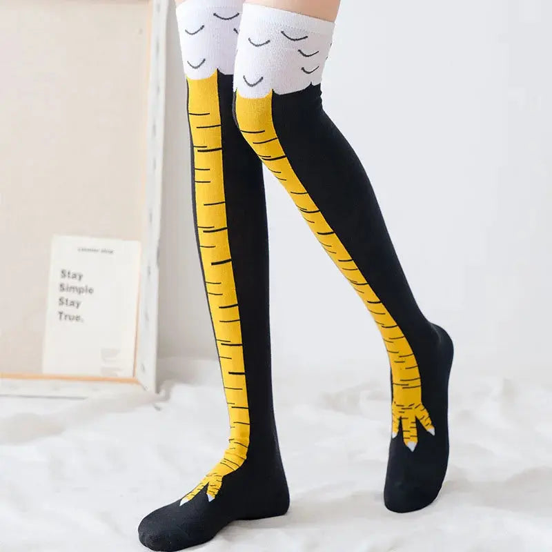 New Spring And Autumn Chicken Leg Socks Funny Thin Chicken Claw Socks Children's Fitness Exercise Thin Leg Long Tube Socks Fit2Great