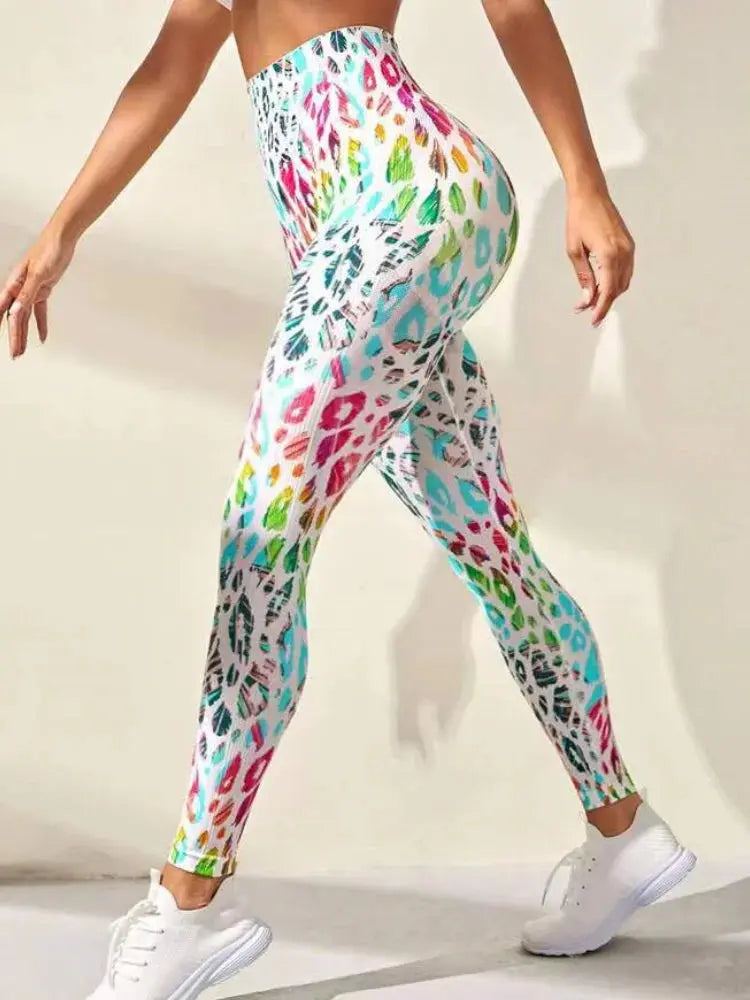 New Tye Die Seamless Yoga Pants 3D Printed Women High Waist Lifting Hip Honey Peach Hip Fitness Gym Leggings Running Sport Pants Fit2Great