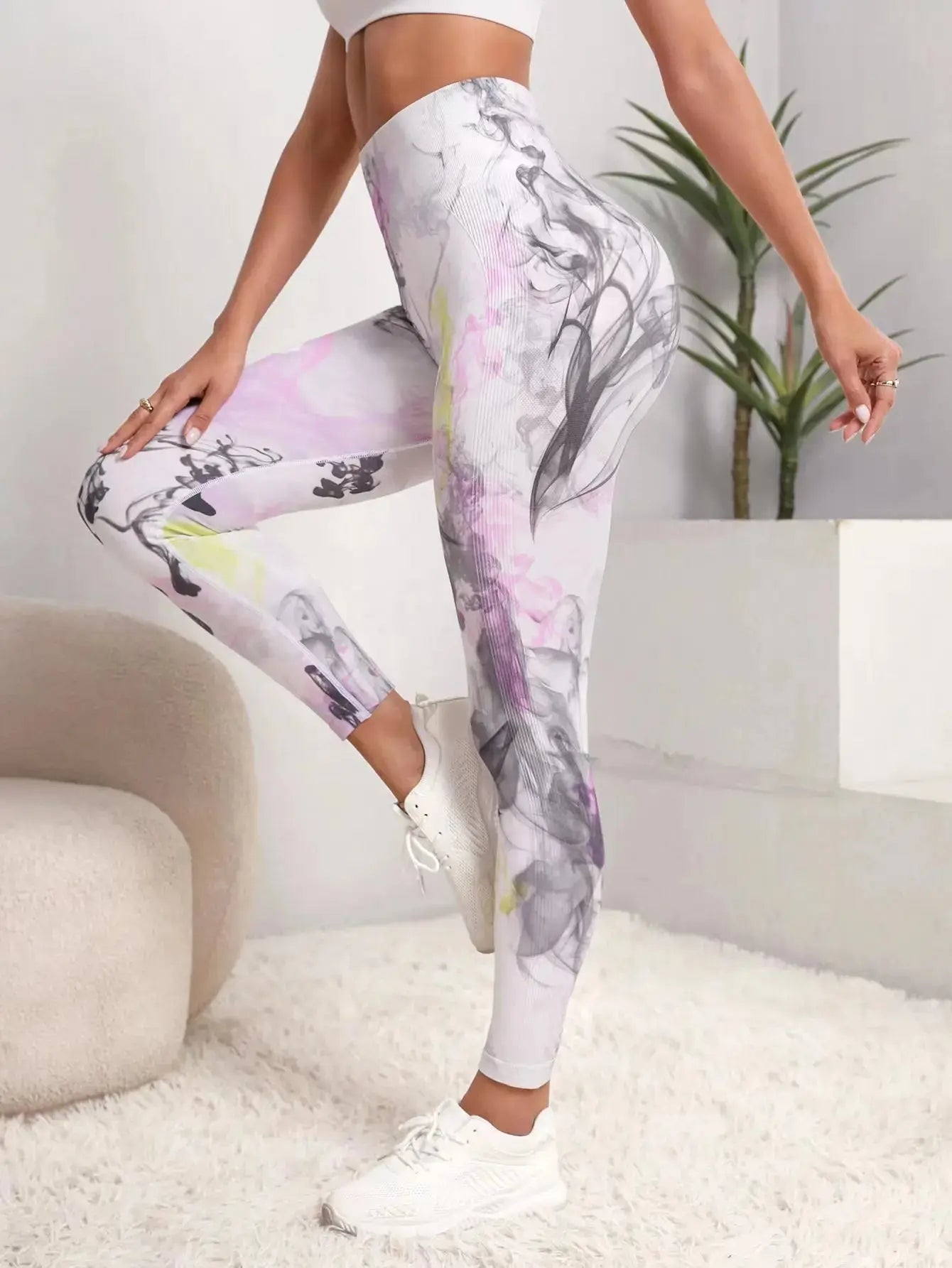 New Tye Die Seamless Yoga Pants 3D Printed Women High Waist Lifting Hip Honey Peach Hip Fitness Gym Leggings Running Sport Pants Fit2Great