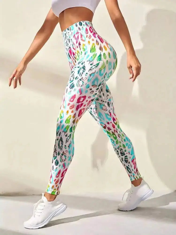 New Tye Die Seamless Yoga Pants 3D Printed Women High Waist Lifting Hip Honey Peach Hip Fitness Gym Leggings Running Sport Pants Fit2Great