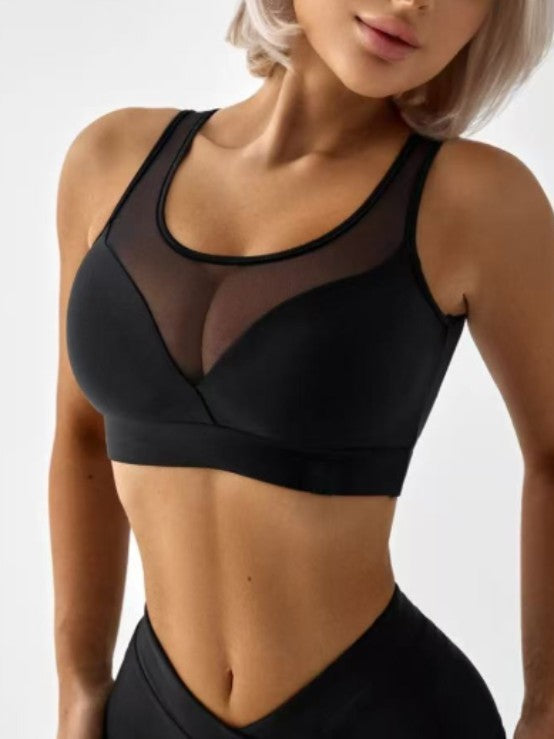 European and American Cross-Border Sexy Mesh Patchwork Fitness Leggings Sports Yoga Dance Butt-Lifting High-Waisted Elastic Quick-Dry Slimming Pants Fit2Great