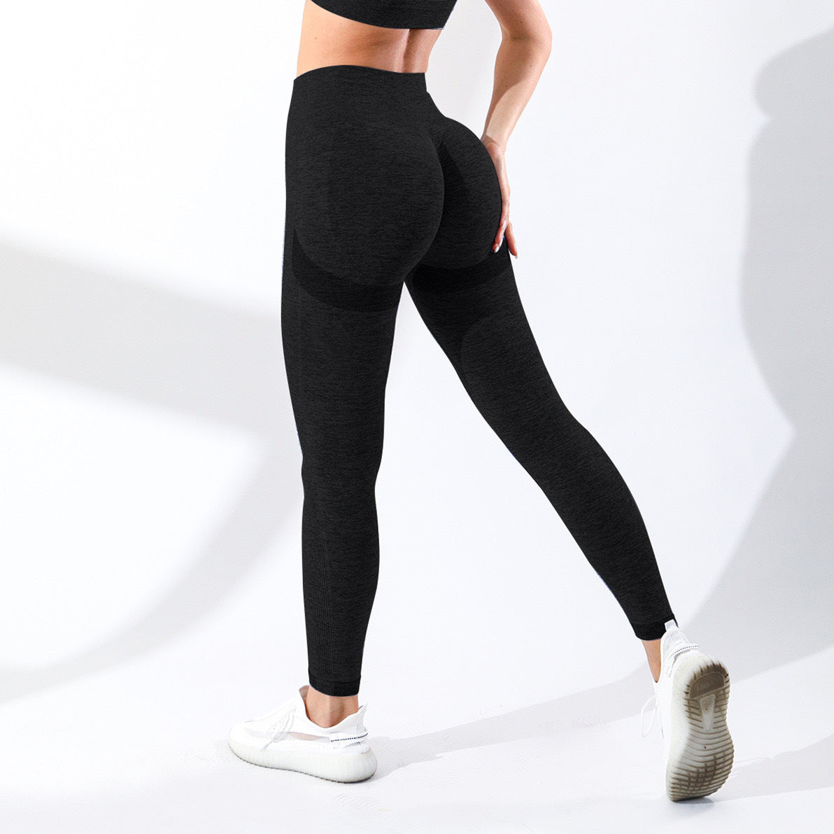 Long Pants Set Yoga Outfit 2-Piece High-Waisted Fitness Cropped Pants for Women Peach Butt with Chest Pad Sports Gathering Bra Fit2Great