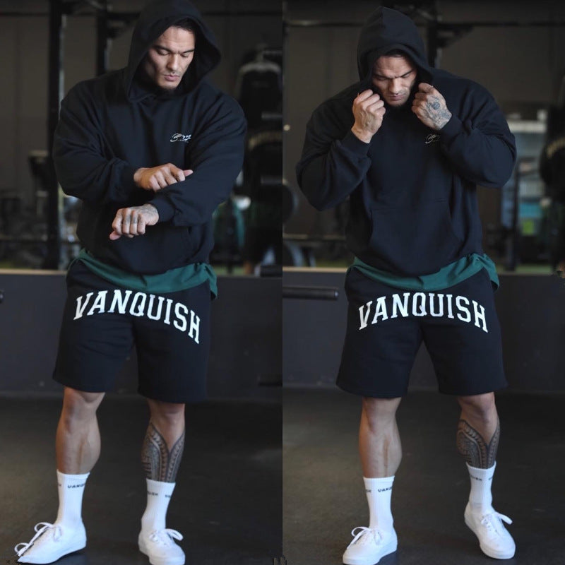 Autumn and Winter Muscle Fitness Sweater Men's Loose Training Running Hoodie Outer Wear All-match Pullover Top New Fashion Fit2Great
