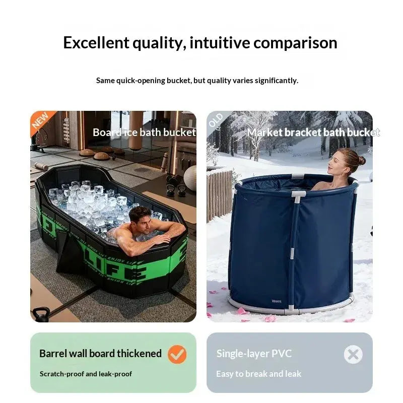 Portable Foldable Ice Bath Tub | Cold Water Therapy Recovery Bath