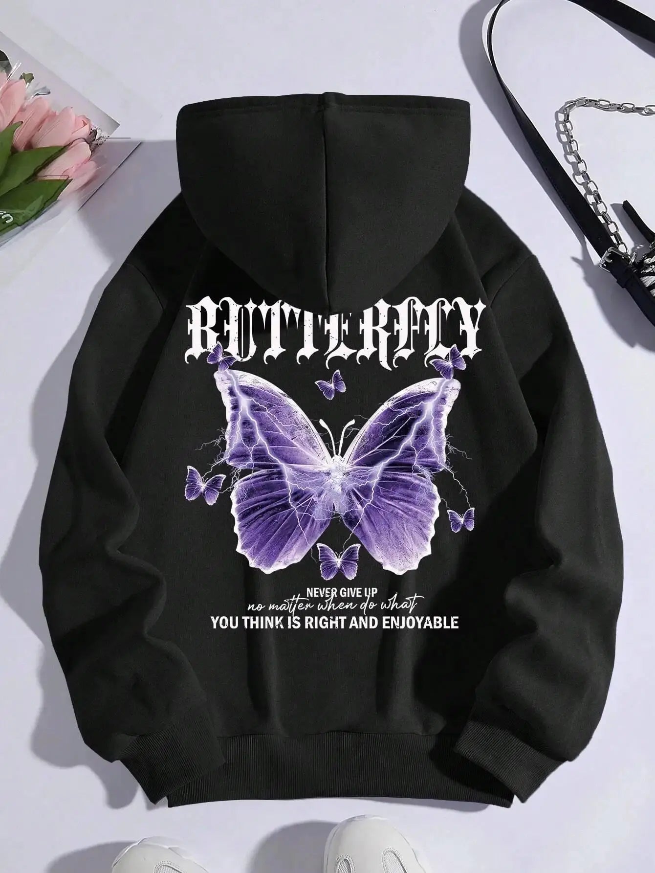 Purple Butterfly Sweatshirt - Fit2Great