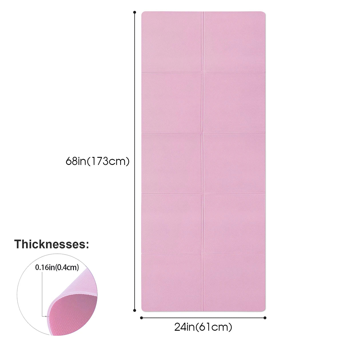 4MM Thick Anti-slip Sport Fitness Mat