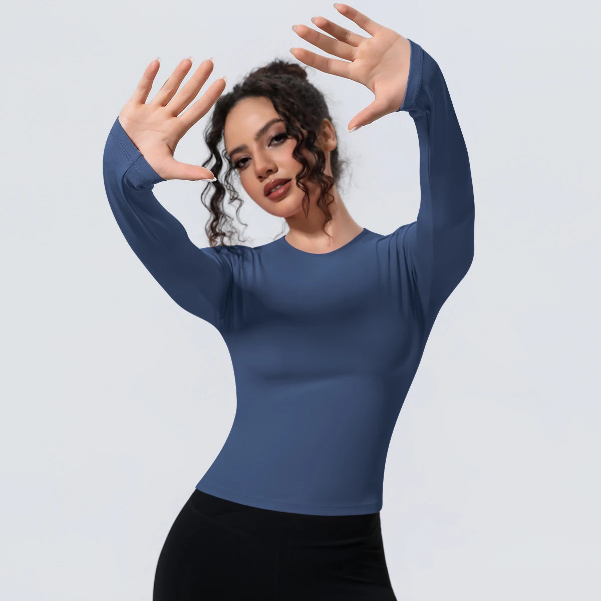 Woman's Yoga Long Sleeved Gym Sports Running Top Slim Breathable Soild Color Fitness Top Running Shirts Gym Top Yoga Sport Top Fit2Great