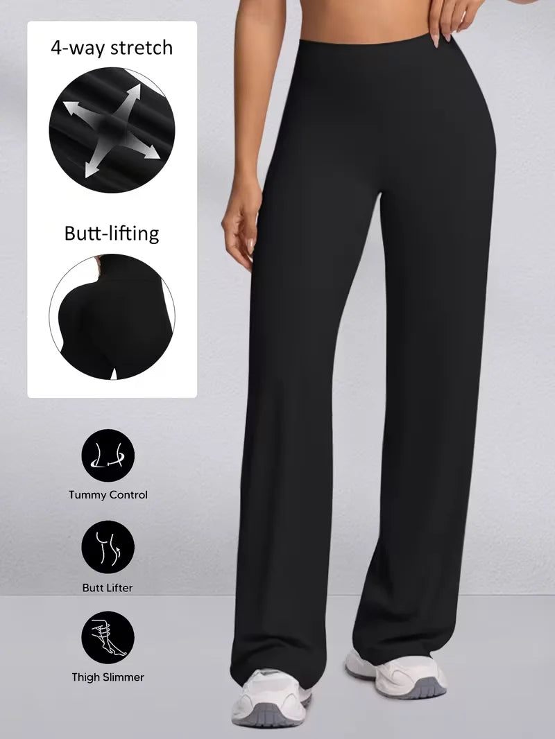 Yoga Pants Womens Trousers High Waisted Straight Wide Leg Leggings Hip up Sports Tights Suitable For Yoga Gym Casual Clothings Fit2Great