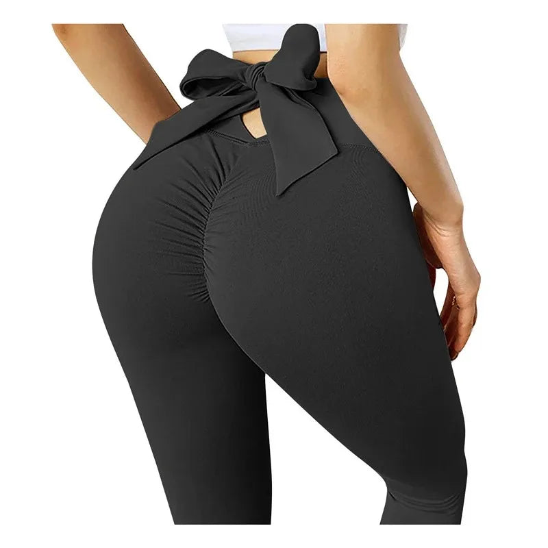 Yoga Pants Bow Tie Women