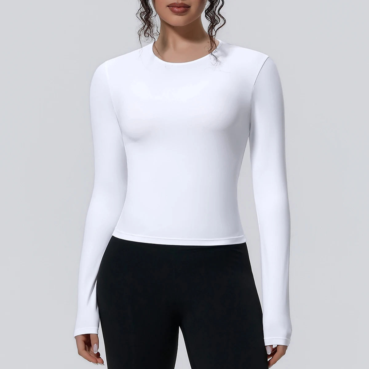 Woman's Yoga Long Sleeved Gym Sports Running Top Slim Breathable Soild Color Fitness Top Running Shirts Gym Top Yoga Sport Top Fit2Great