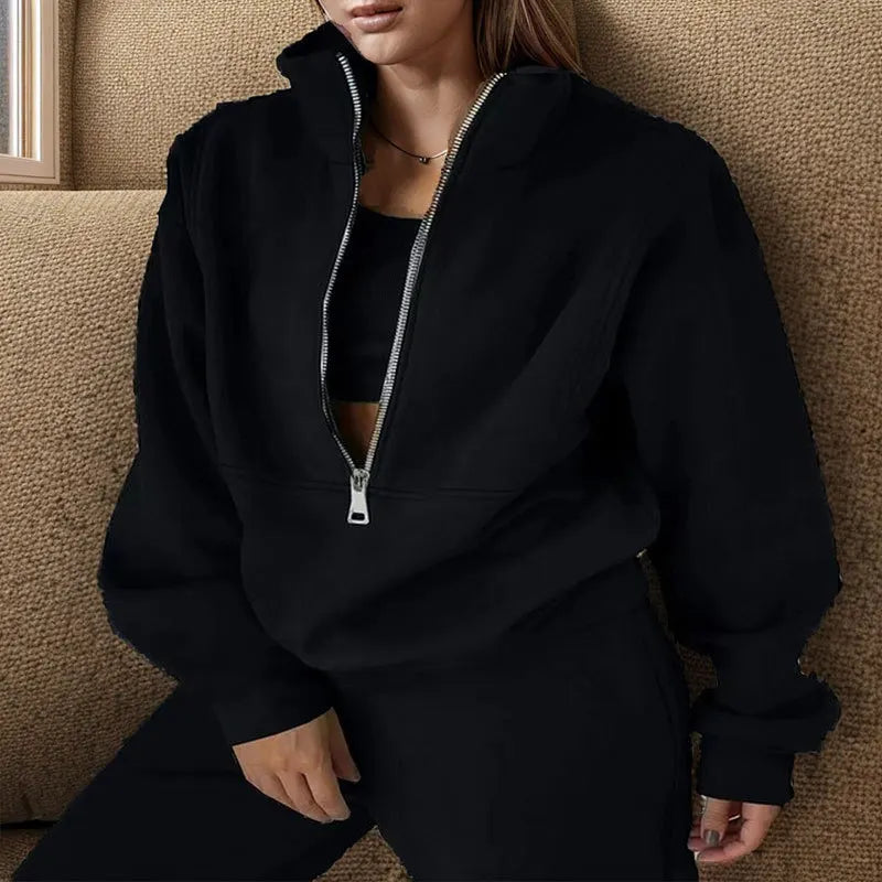 Women's Half-Zip Top & Pants Set Fit2Great