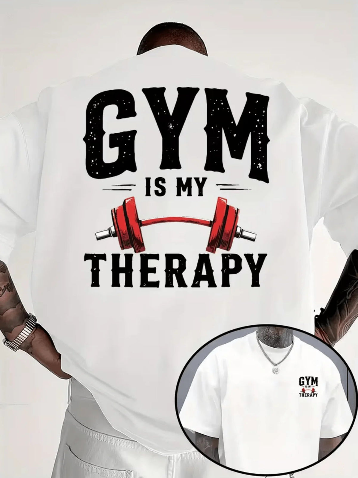 Men's Gym Relax Print T Shirt Soft Breathable Fitness Tee with Bold Workout Graphics Men's Clothing Summer Short Sleeve T-Shirt Fit2Great
