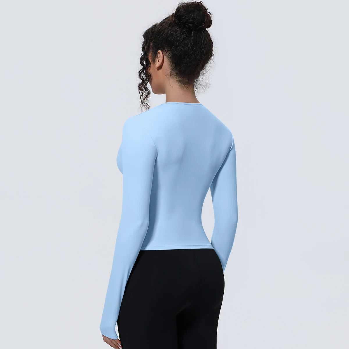 Woman's Yoga Long Sleeved Gym Sports Running Top Slim Breathable Soild Color Fitness Top Running Shirts Gym Top Yoga Sport Top Fit2Great
