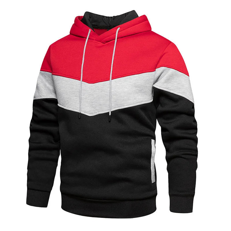Spring Autumn Fashion splicing Men's Hoodies long sleeve Casual Hoodies Sweatshirts pure color Sweatshirt men tops Pullover Fit2Great