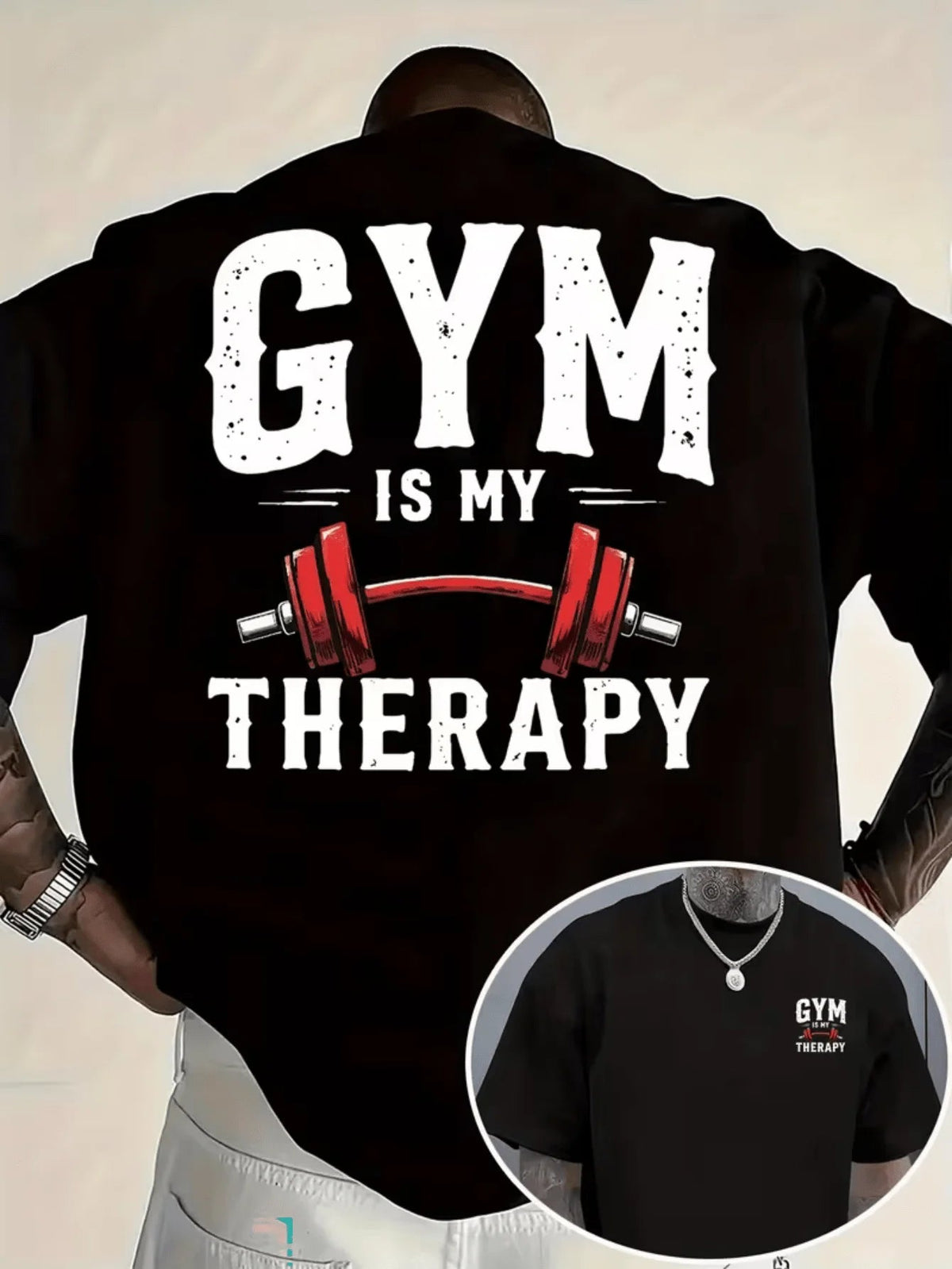 Men's Gym Relax Print T Shirt Soft Breathable Fitness Tee with Bold Workout Graphics Men's Clothing Summer Short Sleeve T-Shirt Fit2Great