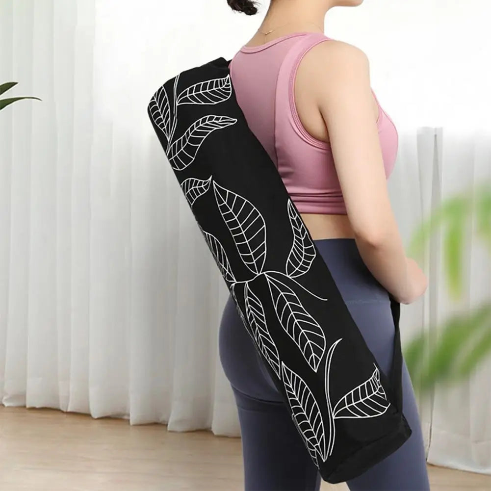 Yoga Mat Bag Pilates Fitness Workout Leaf Print