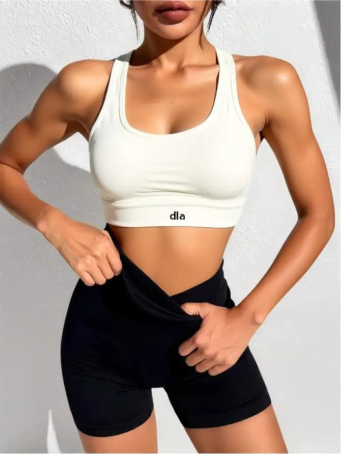 2026 Women's Sports Bra, One-Piece Fixed Shock-Absorbing Fitness Top for Running, Yoga, and Workout with Back Support Fit2Great