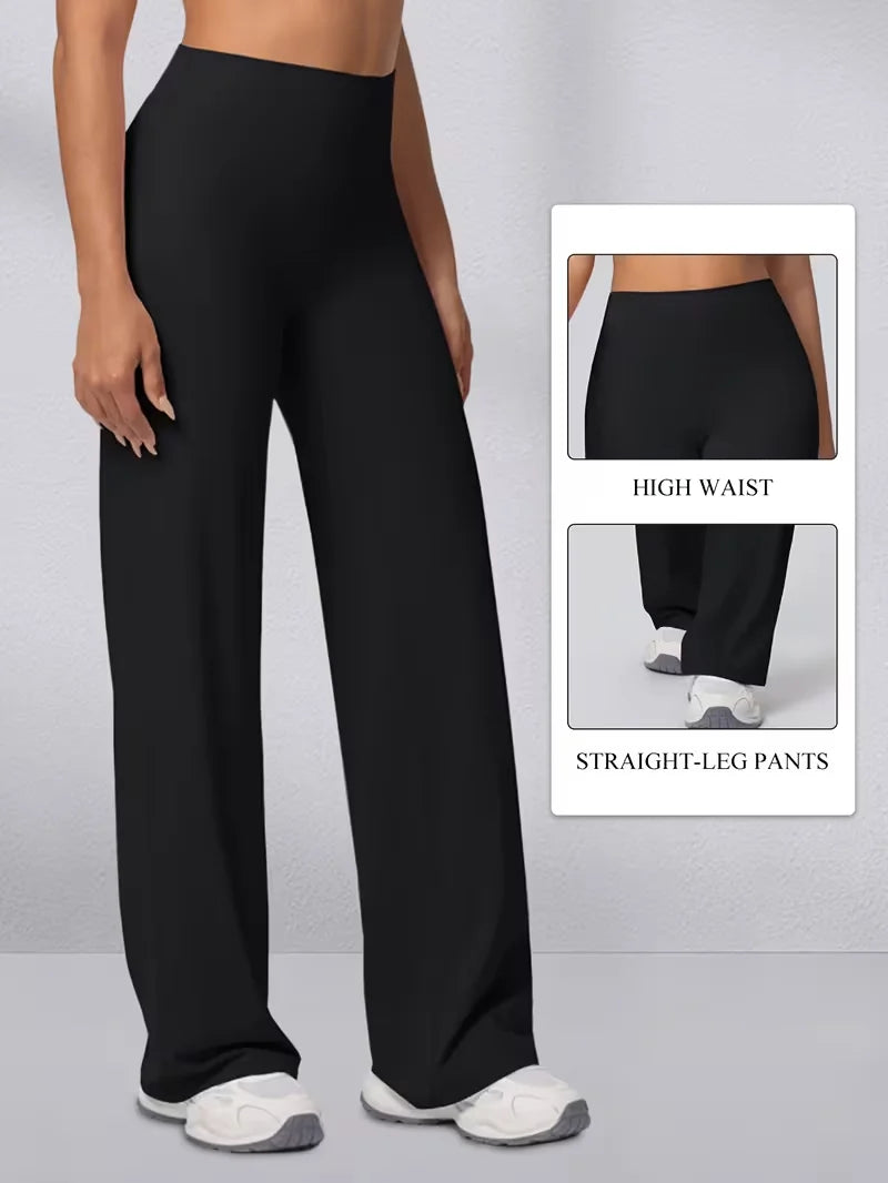 Yoga Pants Womens Trousers High Waisted Straight Wide Leg Leggings Hip up Sports Tights Suitable For Yoga Gym Casual Clothings Fit2Great