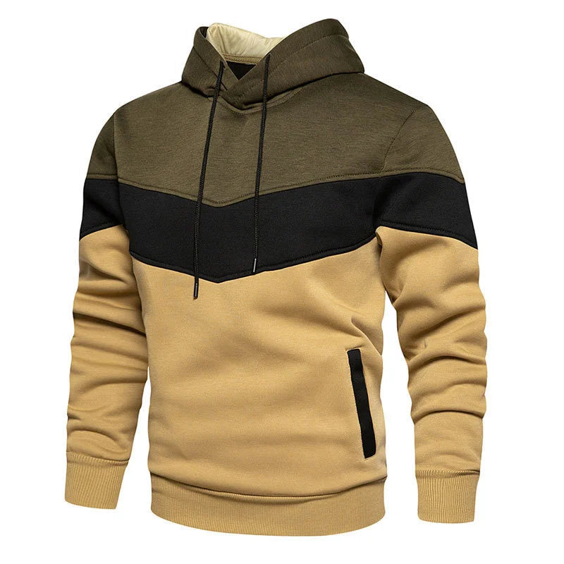 Spring Autumn Fashion splicing Men's Hoodies long sleeve Casual Hoodies Sweatshirts pure color Sweatshirt men tops Pullover Fit2Great