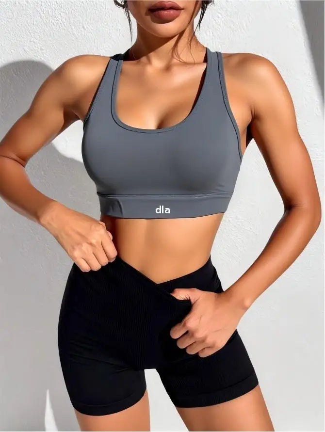 2026 Women's Sports Bra, One-Piece Fixed Shock-Absorbing Fitness Top for Running, Yoga, and Workout with Back Support Fit2Great
