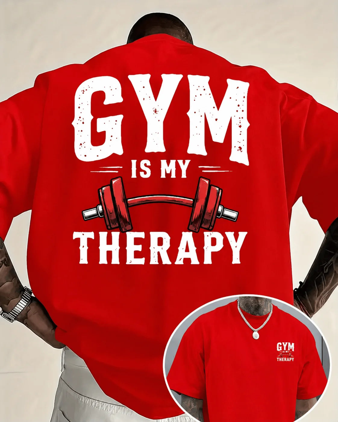 Men's Gym Relax Print T Shirt Soft Breathable Fitness Tee with Bold Workout Graphics Men's Clothing Summer Short Sleeve T-Shirt Fit2Great